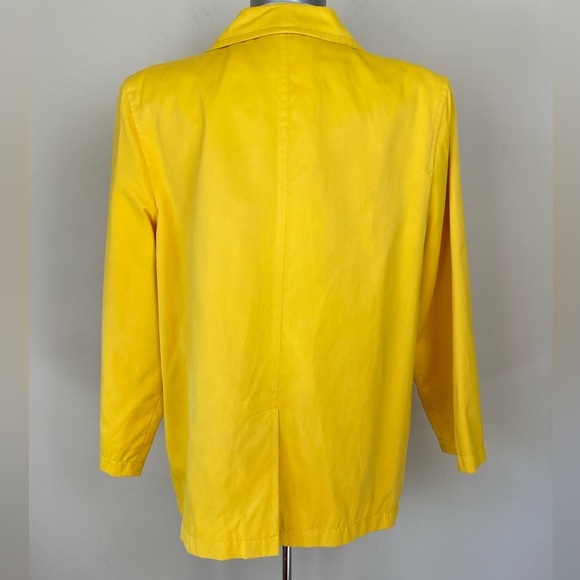 90’s EMANUEL UNGARO Yellow Double Breasted Pea Coat Jacket L - Picture 3 of 12